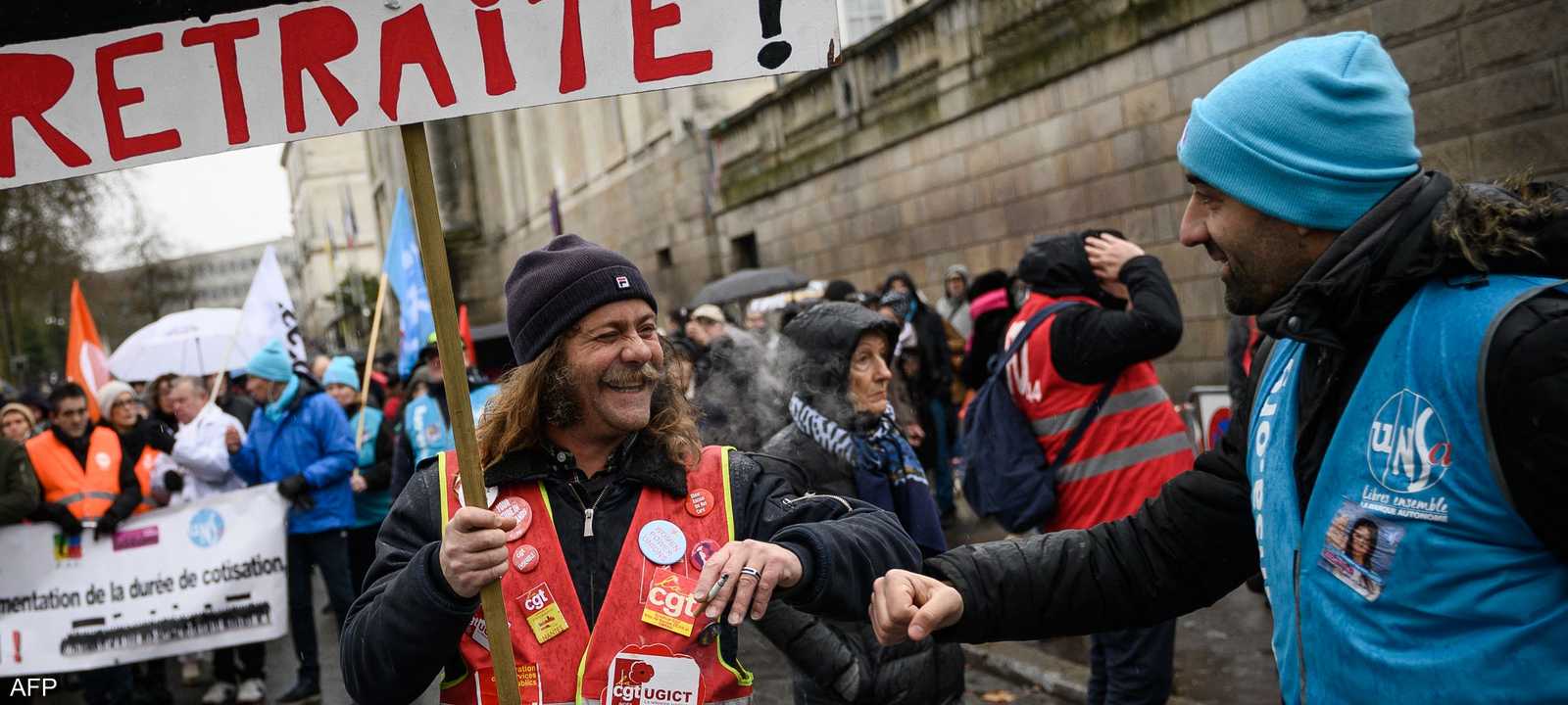 احتجاجات في فرنسا ضد رفع سن التقاعد