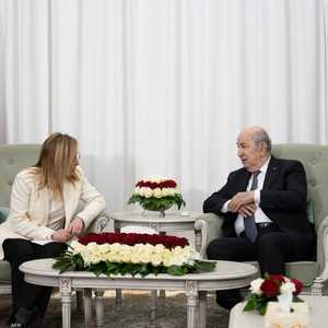 الرئيس الجزائري مع رئيسة وزراء إيطاليا