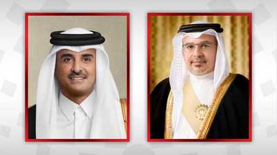 اتصال هاتفي بين ولي عهد البحرين وأمير دولة قطر