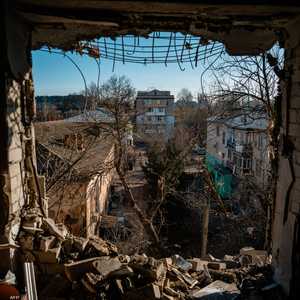 دمار خلفته غارة روسية في أوكرانيا - أرشيفية