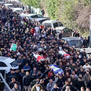 تشييع جثامين قتلى مواجهات جنين