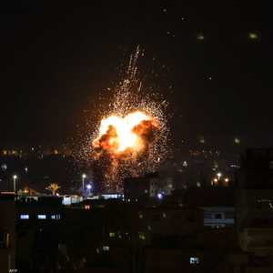 من الغارة الإسرائيلية على غزة