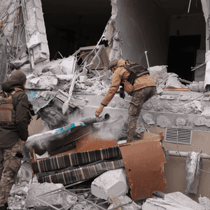 آثار القصف على خاركيف