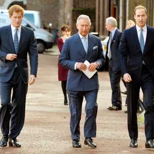 الملك تشارلز والأميران وليام وهاري