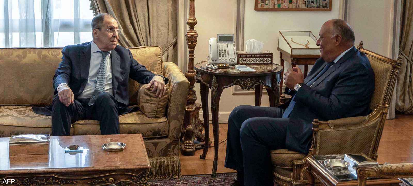 سامح شكري ولافروف في لقاء سابق.