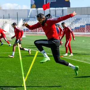 من تدريبات الأهلي المصري في مدينة طنجة المغربية.