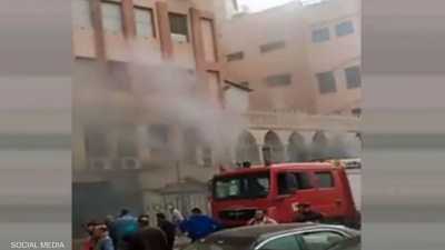 حريق داخل مستشفى في المطرية