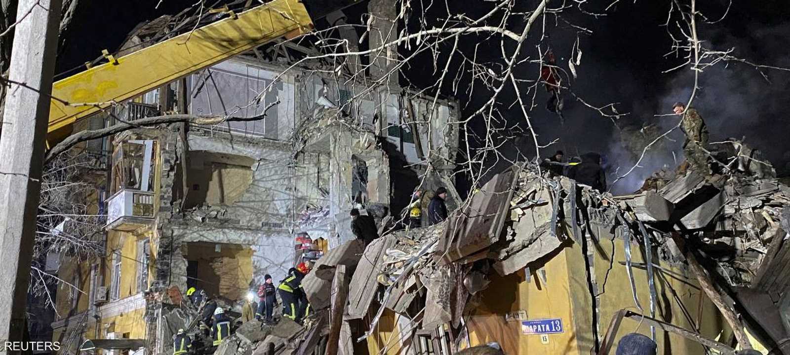 الصاروخ دمر المبنى الواقع في كراماتورسك بشرق أوكرانيا