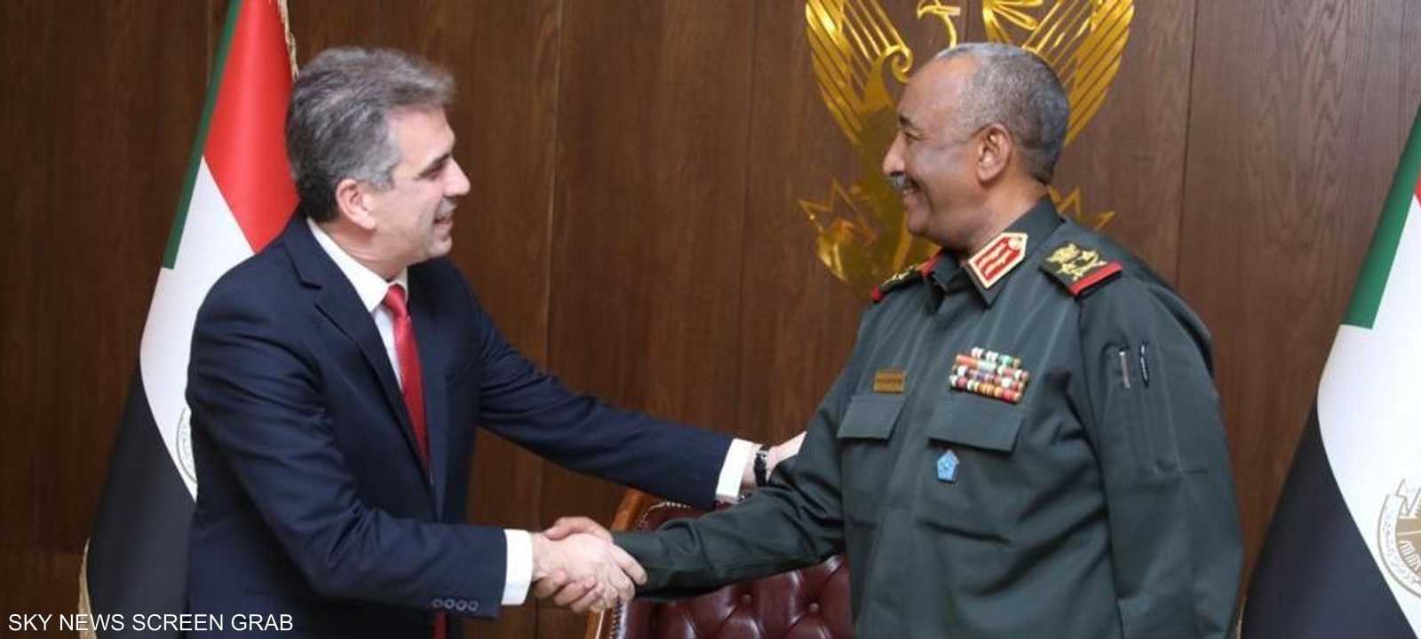 البرهان استقبل كوهين في الخرطوم