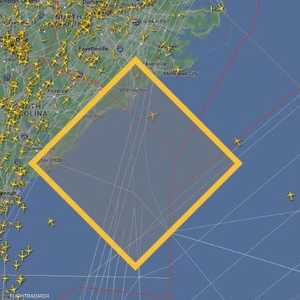 موقع فلايت رادار يظهر إغلاق جزء من المجال الجوي الأميركي