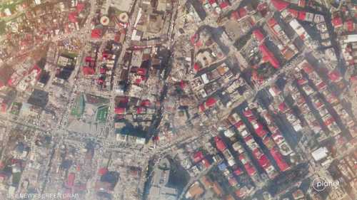 صور تظهر مناطق تركية قبل وبعد الزلزال المدمر