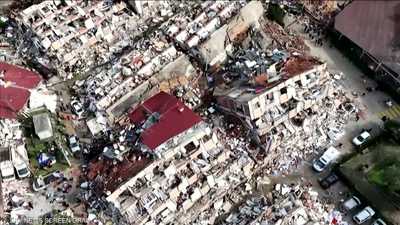 صور جوية تظهر حجم الدمار في ولاية هاتاي التركية