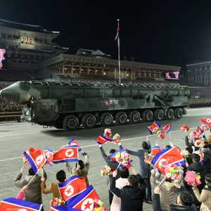 من احتفالات كوريا الشمالية بذكرى تأسيس الجيش