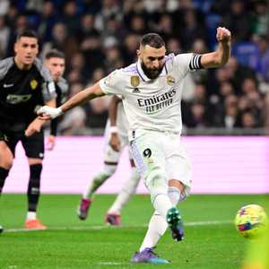 بنزيمة سجل هدفين من ركلتي جزاء