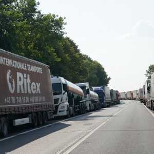 شاحنات بالقرب من الحدود البولندية - أرشيفية