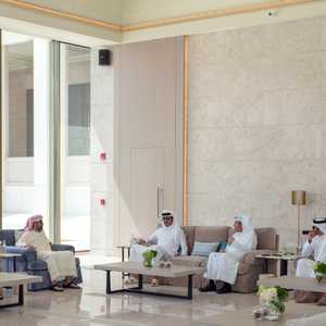 جانب من اللقاء في قصر لوسيل