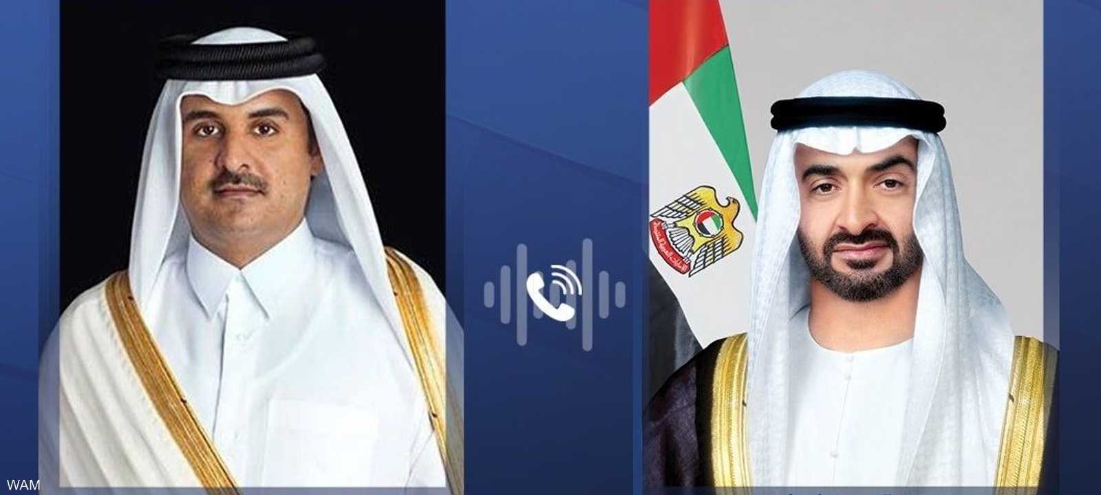 الشيخ محمد بن زايد هاتف الشيخ تميم بن حمد