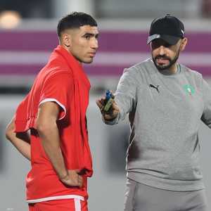 أشرف حكيمي ووليد الركراكي - صورة أرشيفية