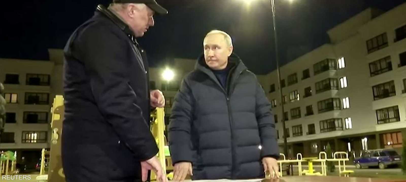 بوتين خلال زيارته إلى ماريوبول