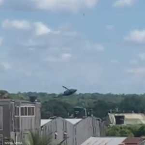 لحظة سقوط المروحية