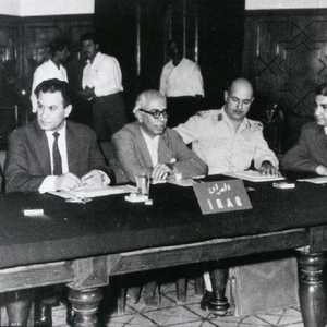 الطرف العراقي خلال أول مؤتمر لأوبك عام 1960