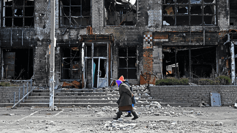 جانب من الدمار جراء الحرب الأوكرانية