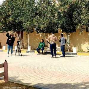 جانب من مشهد تمثيلي في المسلسل