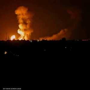 صورة للضربات على دير الزور لم يتسن التحقق من صحتها