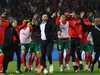 فرحة منتخب المغرب بالفوز على البرازيل