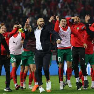 فرحة منتخب المغرب بالفوز على البرازيل