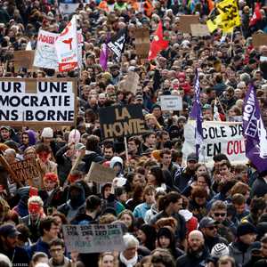 جانب من المظاهرات الفرنسية