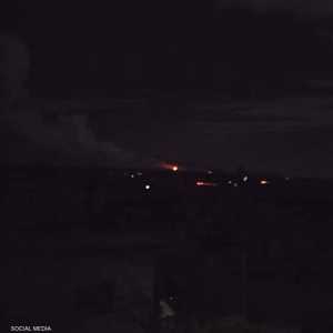 صورة متداولة للقصف على مواقع التواصل لم يتسن التحقق من صحتها