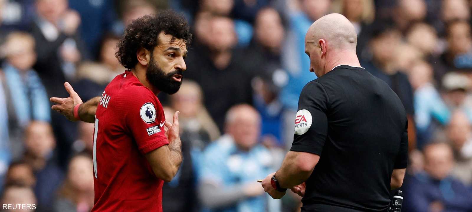 محمد صلاح في مباراة فريقه والسيتي