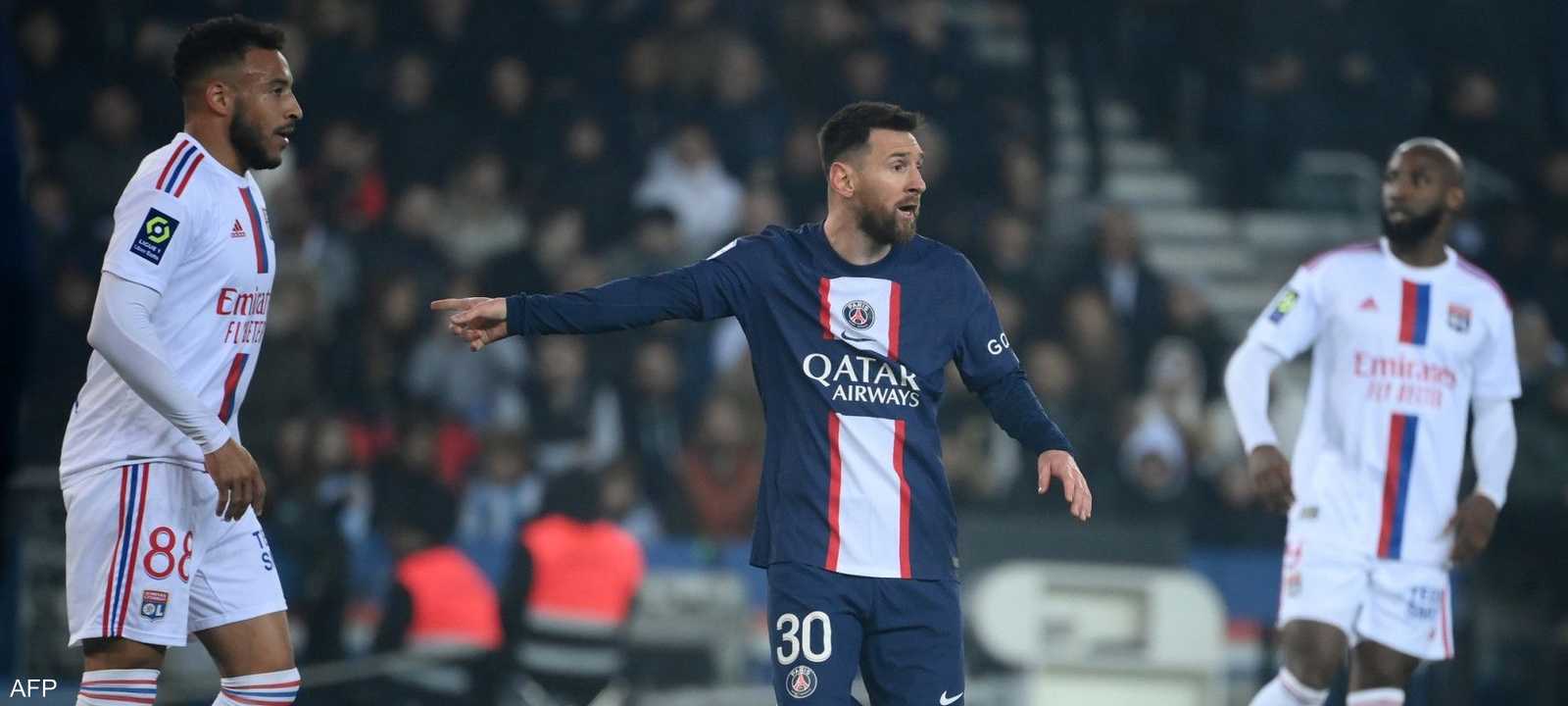 ميسي في المباراة الأخيرة أمام ليون