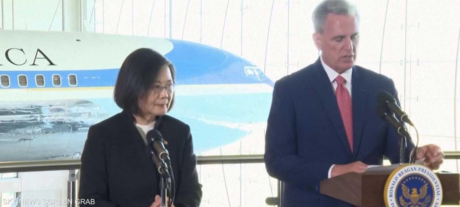 رئيسة تايوان تلتقي برئيس مجلس النواب الأميركي في كاليفورنيا