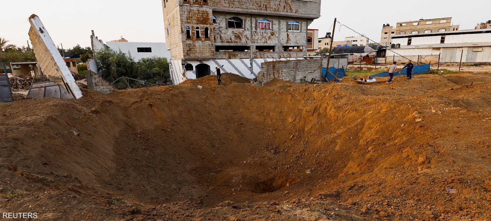 من آثار القصف الإسرائيلي على قطاع غزة