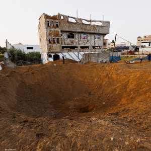 من آثار القصف الإسرائيلي على قطاع غزة