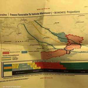 خريطة مسربة تظهر  سيطرة روسيا وأوكرانيا على عدد من المحاور