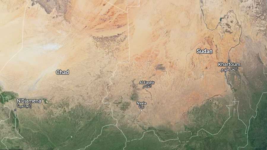 يبلغ طول الحدود بين السودان وتشاد 1403 كلم