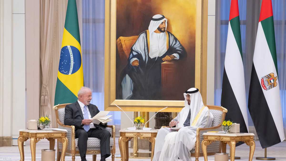 رئيس دولة الإمارات يستقبل نظيره البرازيلي