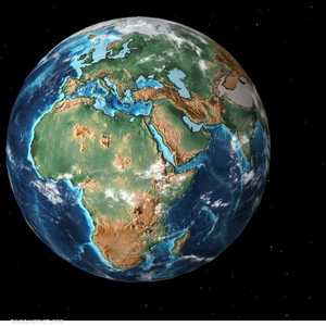 واجهة مشروع خريطة العالم القديم.