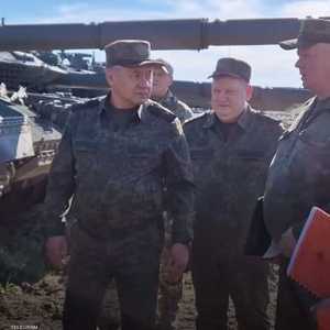 وزير الدفاع الروسي خلال تفقده للمنطقة الجنوبية