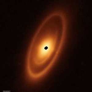 تم اكتشاف القرص المترب حول "فم الحوت" في البداية في عام 1983