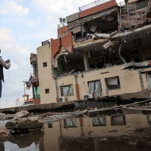 أحد المنازل التي طالها القصف الإسرائيلي فجر اليوم