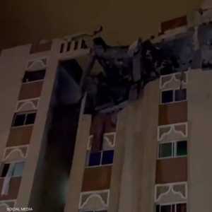 المبنى الذي تعرض للقصف الإسرائيلي