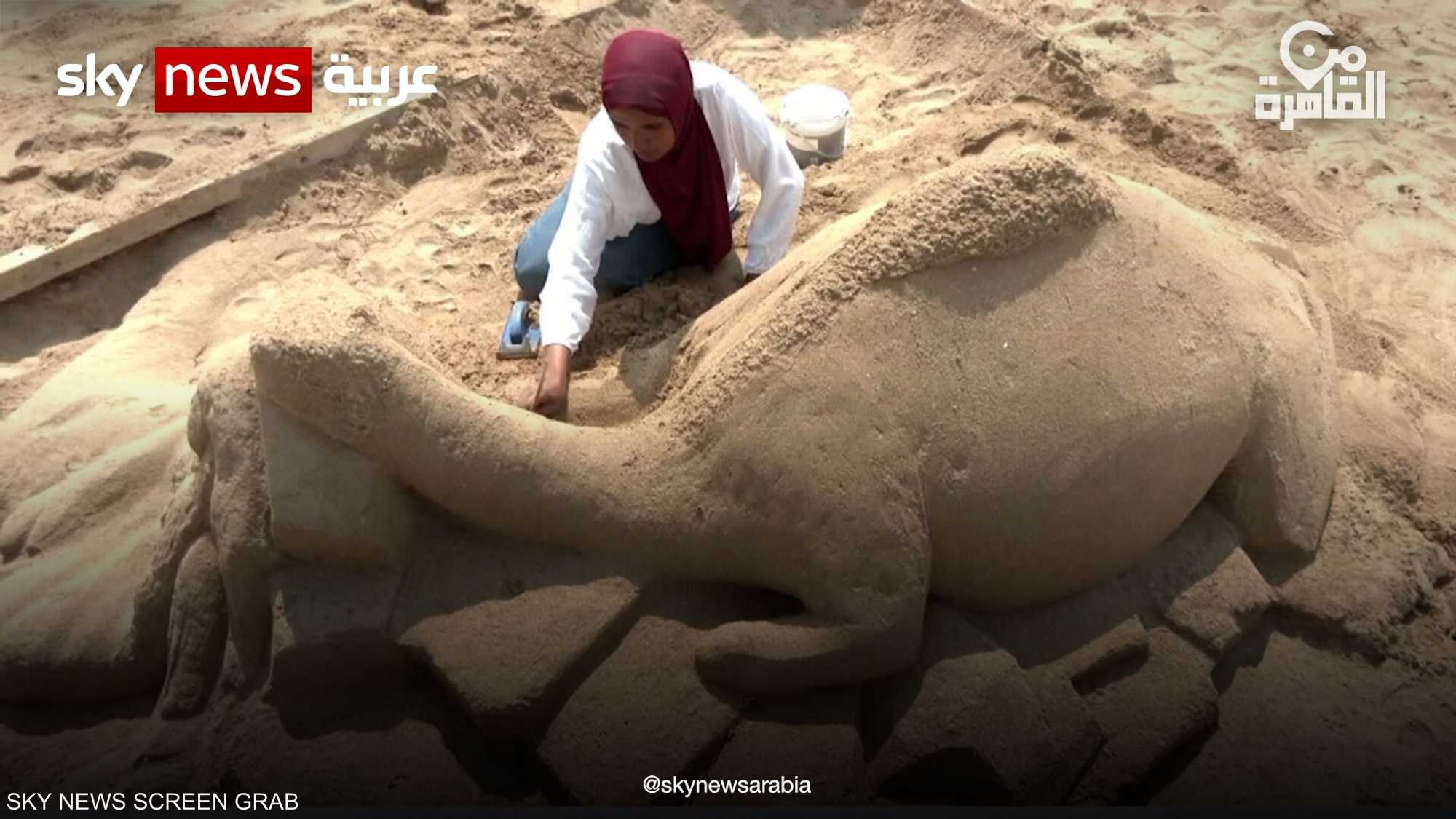مهرجان للنحت على الرمال في مصر.. شاهد التفاصيل
