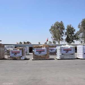 المساعدات نقلت على متن طائرتين