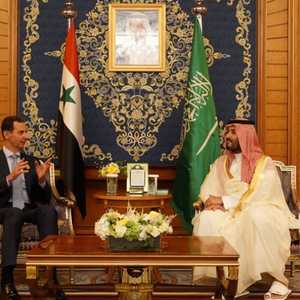 محمد بن سلمان مستقبلا الأسد.