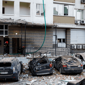 جانب من الهجوم على كييف بطائرات مسيرة