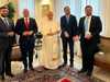 البابا فرانسيس مع المستشار عبد السلام والسفير ماجد السويدي